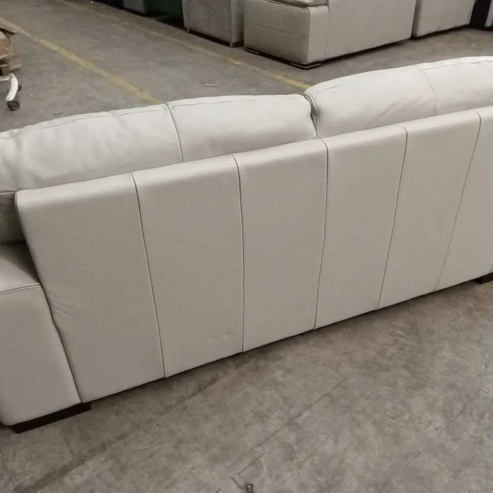 QUALITY DESIGNER ITALIAN MADE MARCOS 3 SEATER LEATHER SOFA