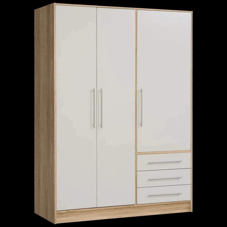 BOXED INGRAM 3 DOOR WARDROBE (3 BOXES)