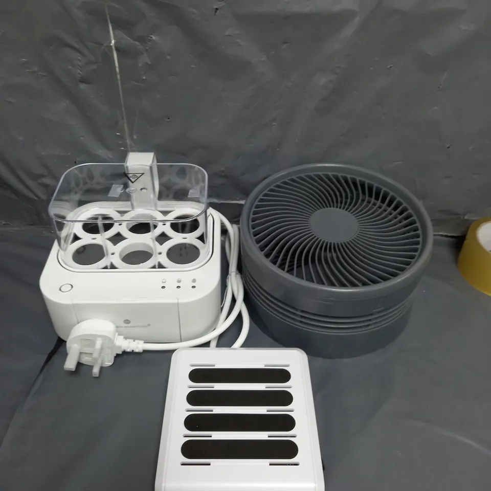 APPROXIMATELY 10 HOUSEHOLD ITEMS TO INCLUDE SMART TALKING EGG COOKER, CHARGING DOCK AND A FOLDABLE FAN