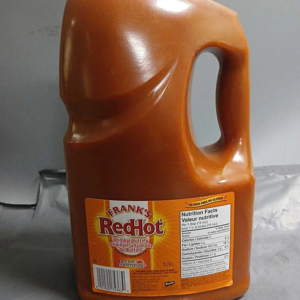 3.78L TUB OF FRANKS REDHOT SAUCE