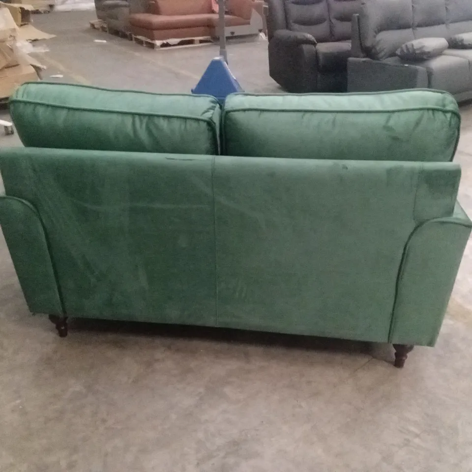MARCANTONIO 2 SEATER VELVET SOFA - EMERALD GREEN