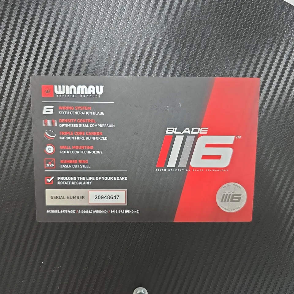 UNBOXED WINMAU BLADE 6 DARTBOARD