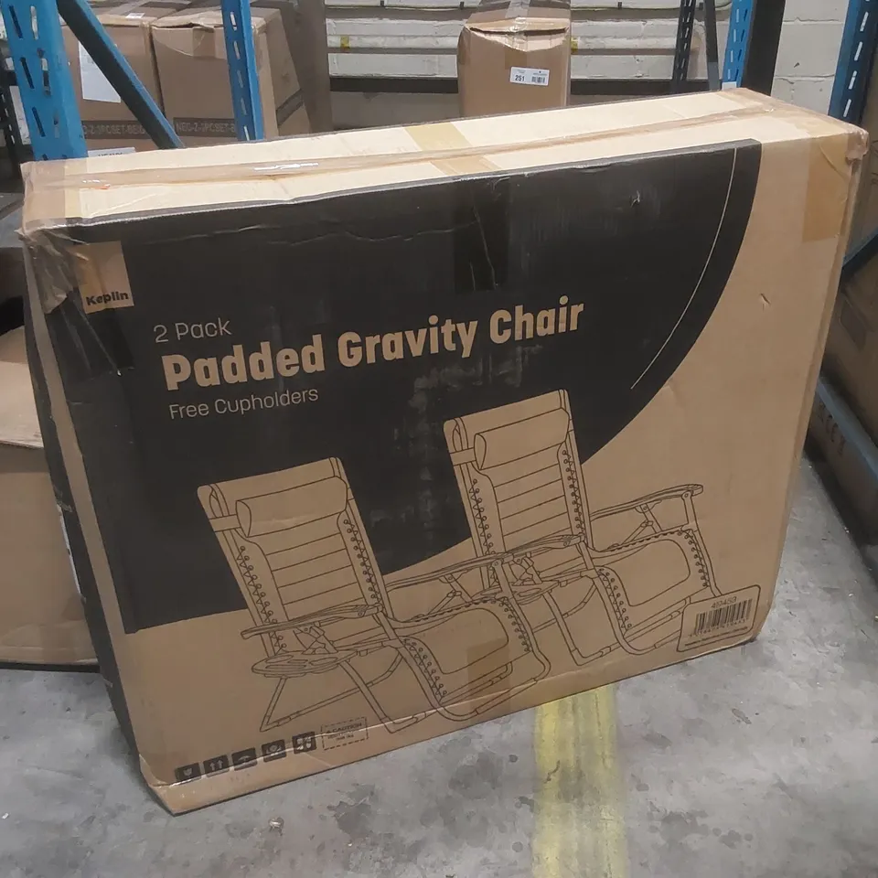 BOXED KEPLIN SET OF 2 GRAVITY CHAIRS 