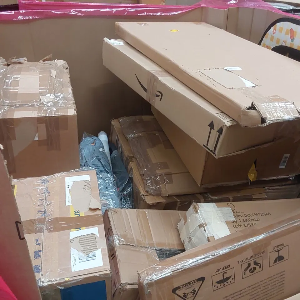 PALLET OF ASSORTED ITEMS INCLUDING: COLD PRESS JUICER, BELEEV SCOOTER, ELECTRIC FLOOR HEATING SYSTEM, RUG ECT