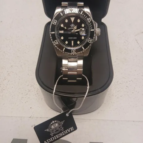 ADDIESDIVE DIVER'S WATCH - 200M, STAINLESS STEEL, BOXED 