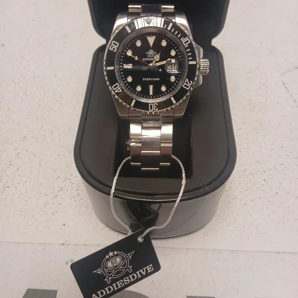 ADDIESDIVE DIVER'S WATCH - 200M, STAINLESS STEEL, BOXED 