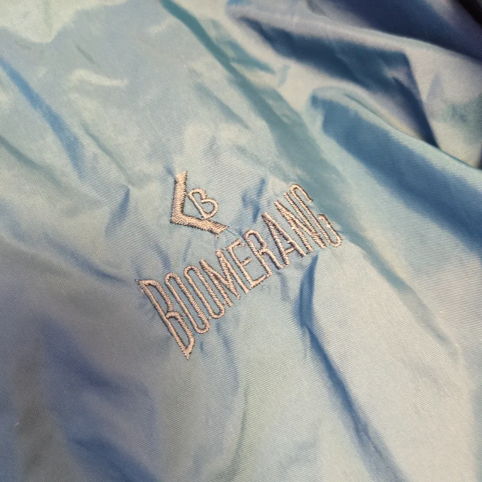 BOOMERANG COLOUR-BLOCK WINDBREAKER JACKET, EU 52 (UK 42) – BLUE/PINK/CHARCOAL