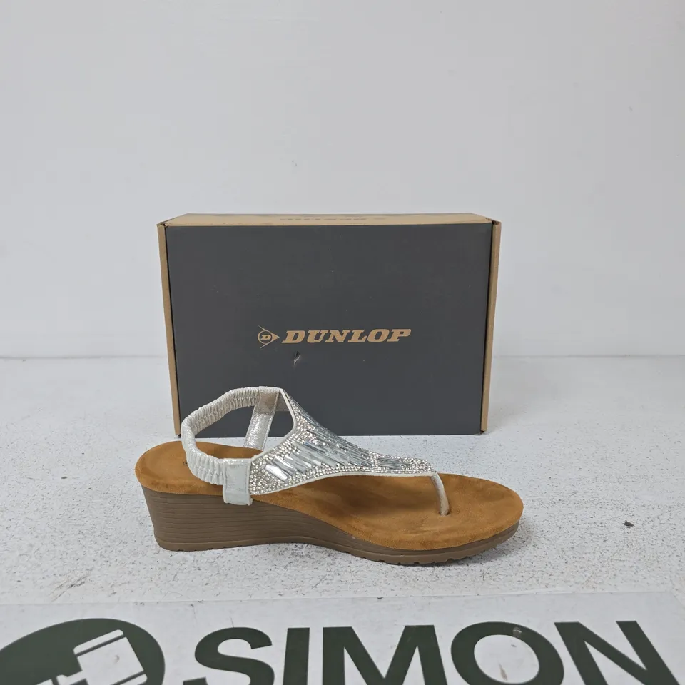 DUNLOP ABIGAIL DLP168 SILVER SANDALS – UK 6