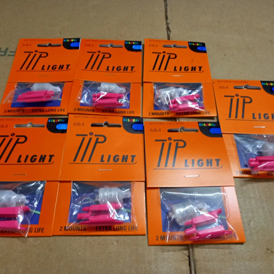 LOT OF 7 MK4 TIP LIGHTS FOR FISHING RODS - BLUE