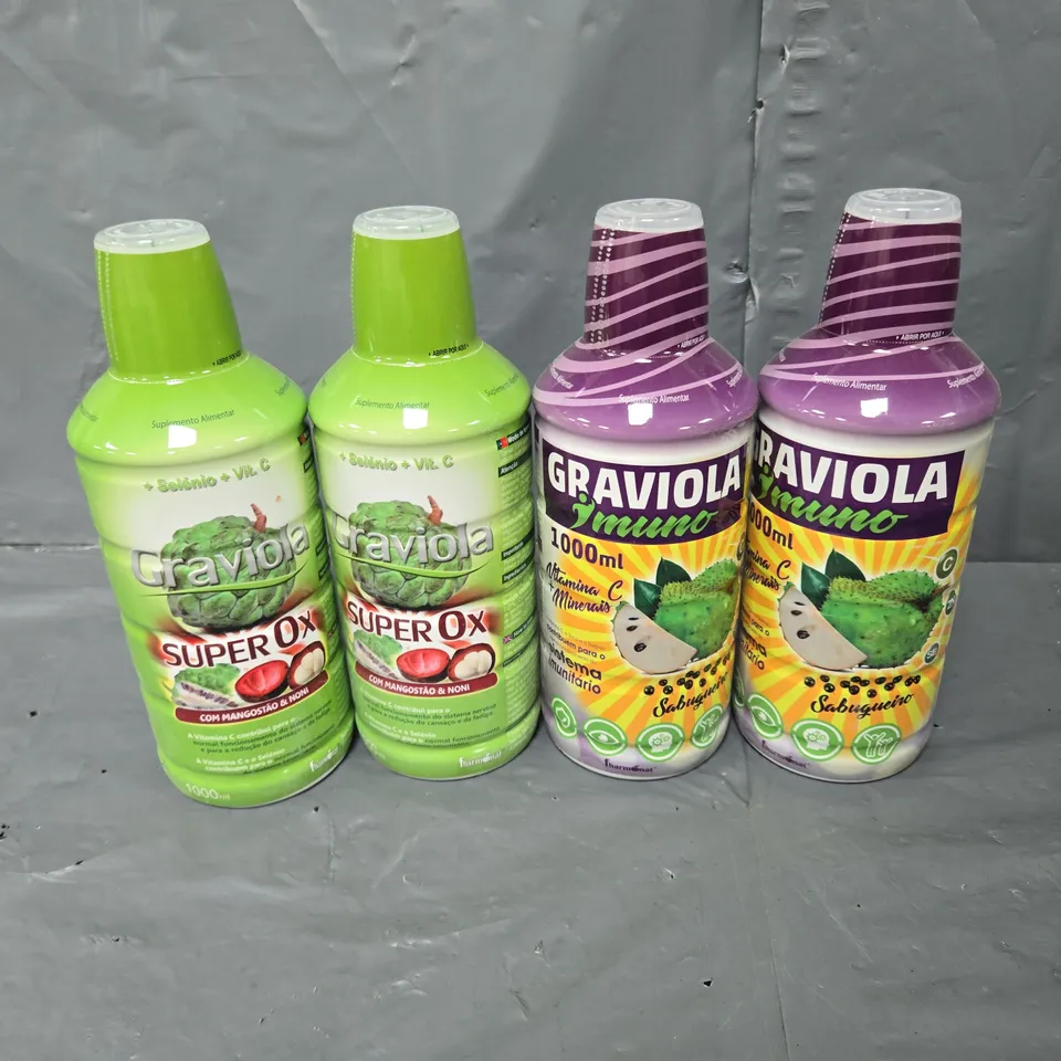 4X GRAVIOLLA SUPER OX 1L AND 4X GRAVIOLA IMUNO 1L 