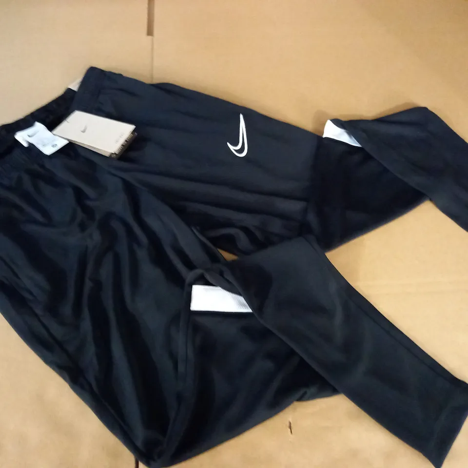NIKE DRI-FIT BLACK TRACK PANTS - XS