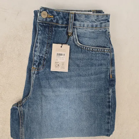 NOBODY'S CHILD PUTNEY BARREL JEANS IN BLUE SIZE UK 10R