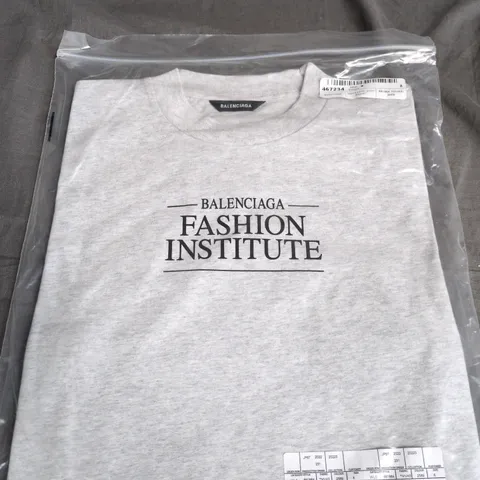BALENCIAGA FASHION INSTITUTE T-SHIRT – GREY SIZE 8