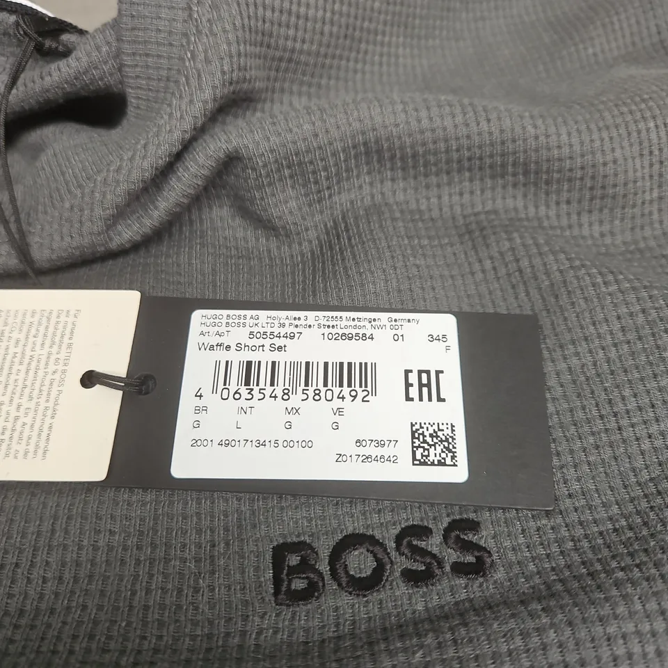 HUGO BOSS GREEN WAFFLE LARGE SHIRT WITH TAGS