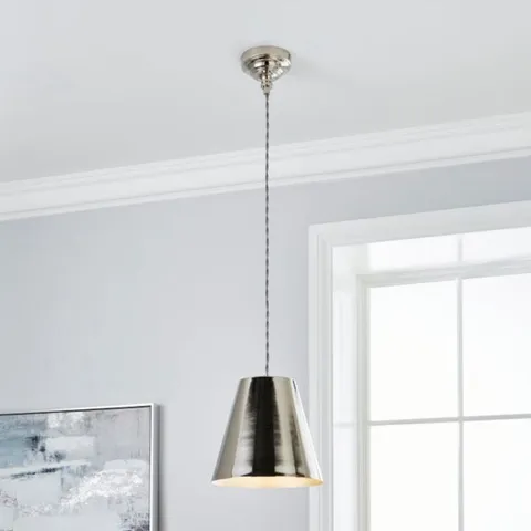 BOXED DORMA BEDFORD NICKEL PENDANT LIGHT