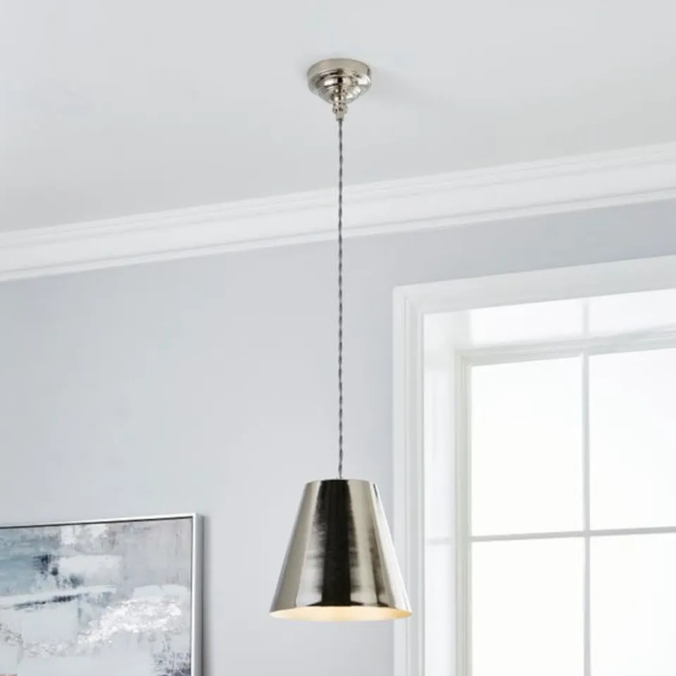 BOXED DORMA BEDFORD NICKEL PENDANT LIGHT