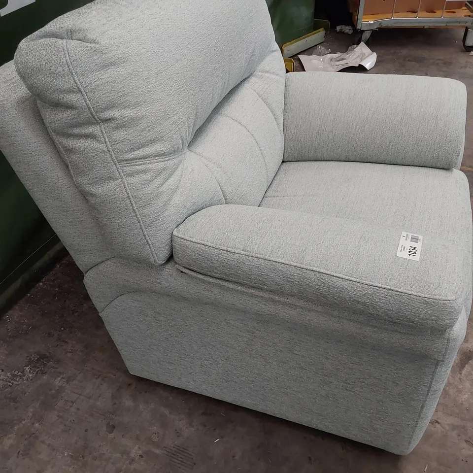 QUALITY BRITISH DESIGNER G PLAN SEATTLE ARMCHAIR BAMBOO MARINE FABRIC 