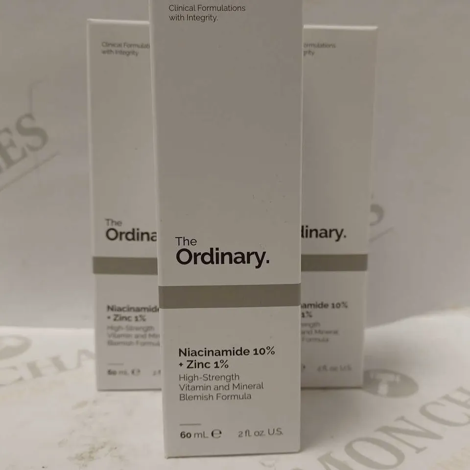 LOT OF APPROX 7 X 60ML THE ORDINARY NIACINAMIDE 10% + ZINC 1% 60ML