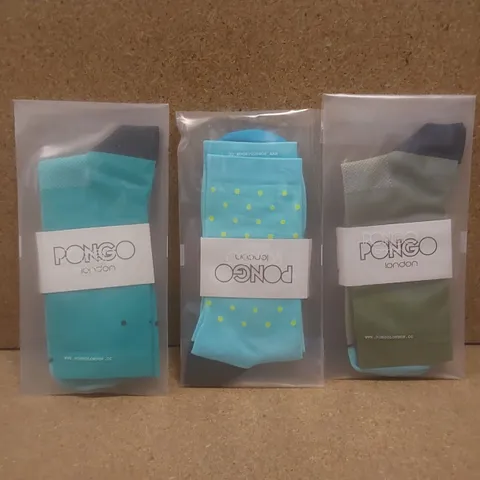 BOX TO CONTAIN A LARGE QUANTITY OF BRAND NEW PAIRS OF PONGO LONDON CYCLING SOCKS - COLOURS AND SIZES VARY // 1 PAIR PER PACK