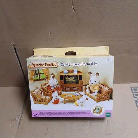 SYLVANIAN FAMILIES COMFY LIVING ROOM SET AGES 3+ BOXED
