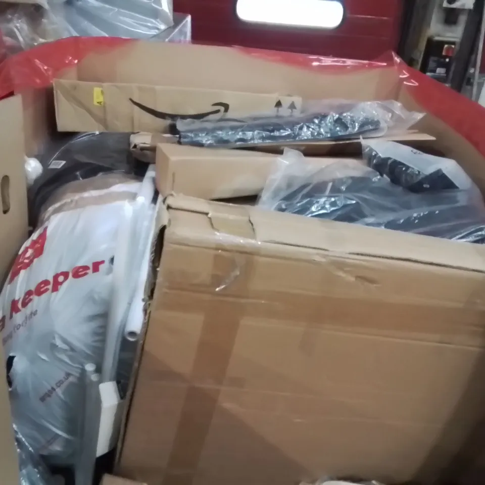 PALLET OF ASSORTED HOUSEHOLD GOODS AND PRODUCTS TO INCLUDE;PILLOW,LED LIGHT,ELECTRIC POT