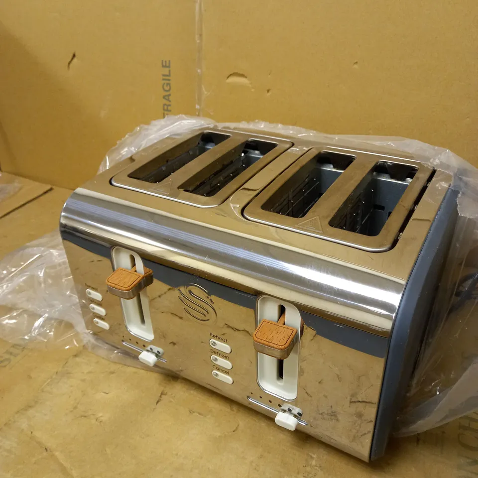 SWAN NORDIC 4 SLICE TOASTER - GREY