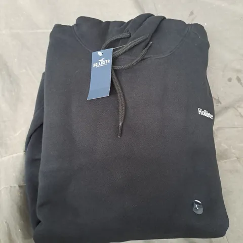 HOLLISTER DRAWSTRING BLACK HOODIE - L