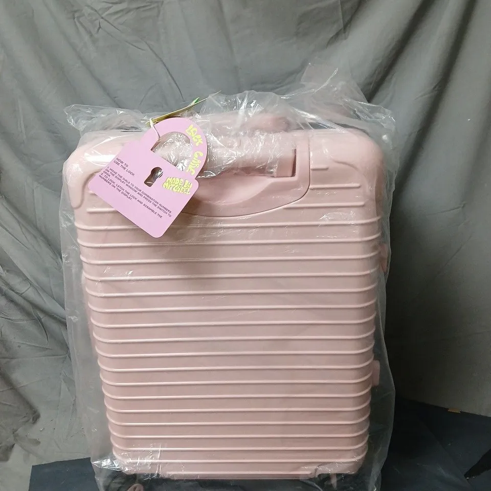 MADE BY MITCHELL PINK SUITCASE ON WHEELS, BOXED