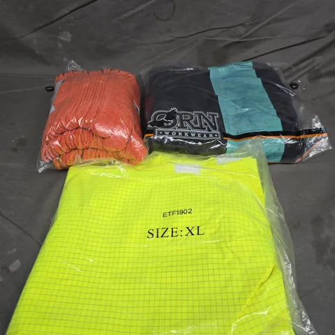 APPROXIMATELY 20 ASSORTED WORKWEAR PRODUCTS TO INCLUDE TROUSERS, GLOVES, JACKETS ETC