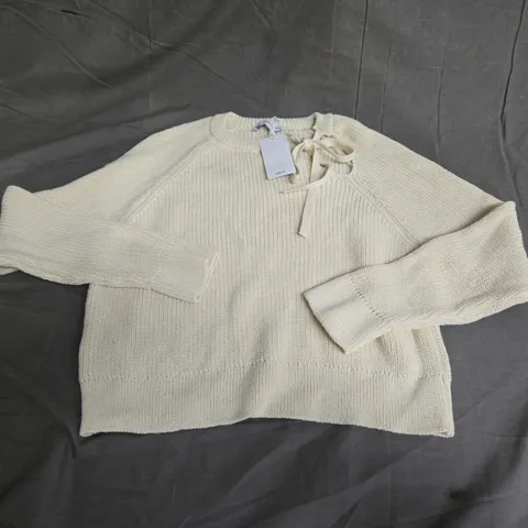 MANGO JERSEY BEIGE LIGHT JUMPER - MEDIUM 