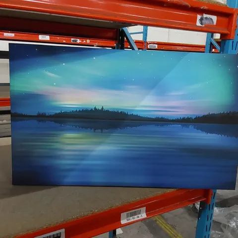CALM STARRY NIGHT OVER THE RIVER - WRAPPED CANVAS
