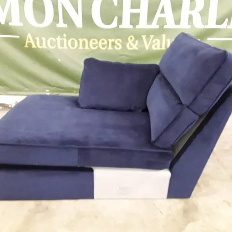QUALITY DESIGNER STAMFORD SOFA RHF CHAISE SECTION - NAVY FABRIC