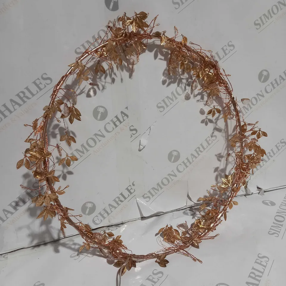 BOXED ALISON CORK PRE LIT JEWELLED WREATH