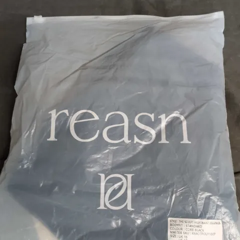 REASN THE SCULPT HIGH WAIST LEGGINGS – CORE BLACK, UK 16
