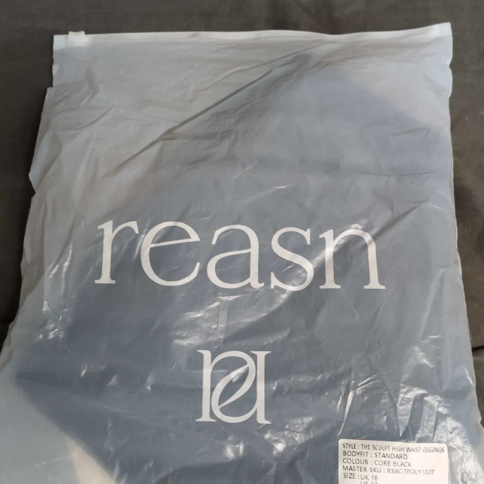 REASN THE SCULPT HIGH WAIST LEGGINGS – CORE BLACK, UK 16