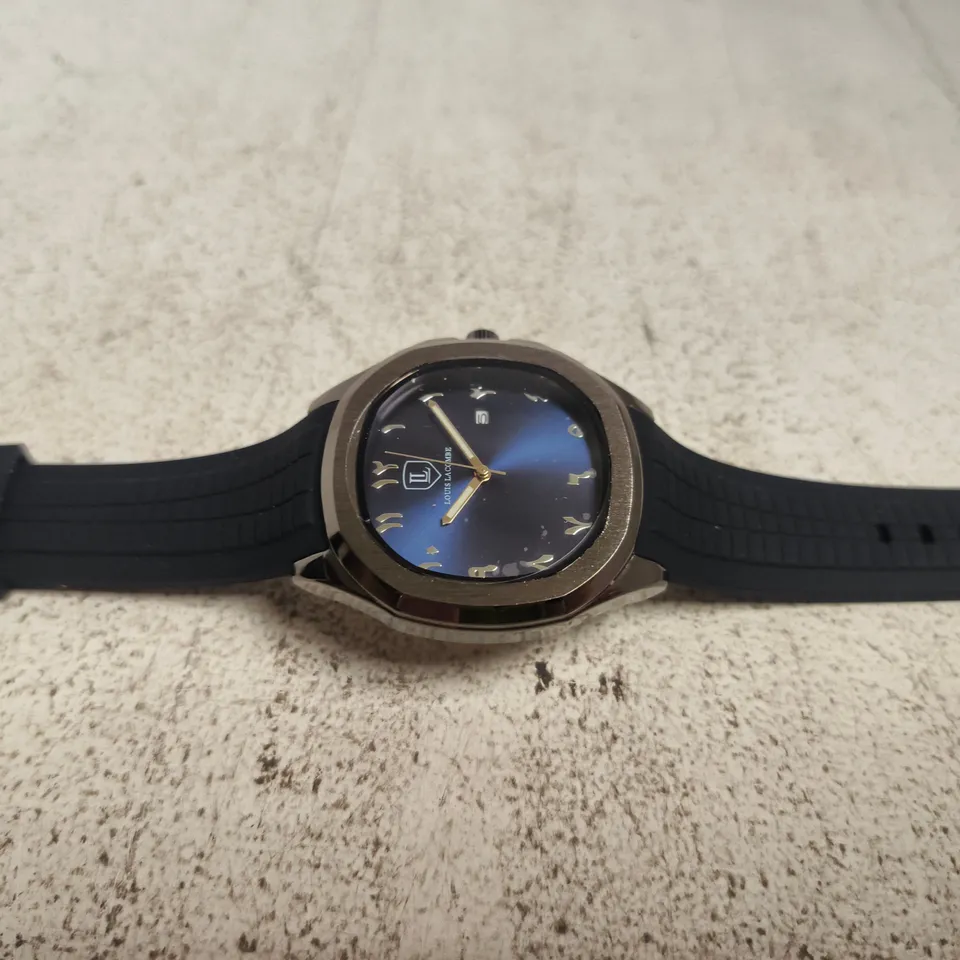 LOUIS LACOMBE WRISTWATCH – BLUE DIAL, RUBBER STRAP IN BOX