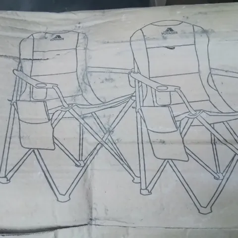 SET OF 2 PADDED CAMPING CHAIRS [COLOURS VARY]