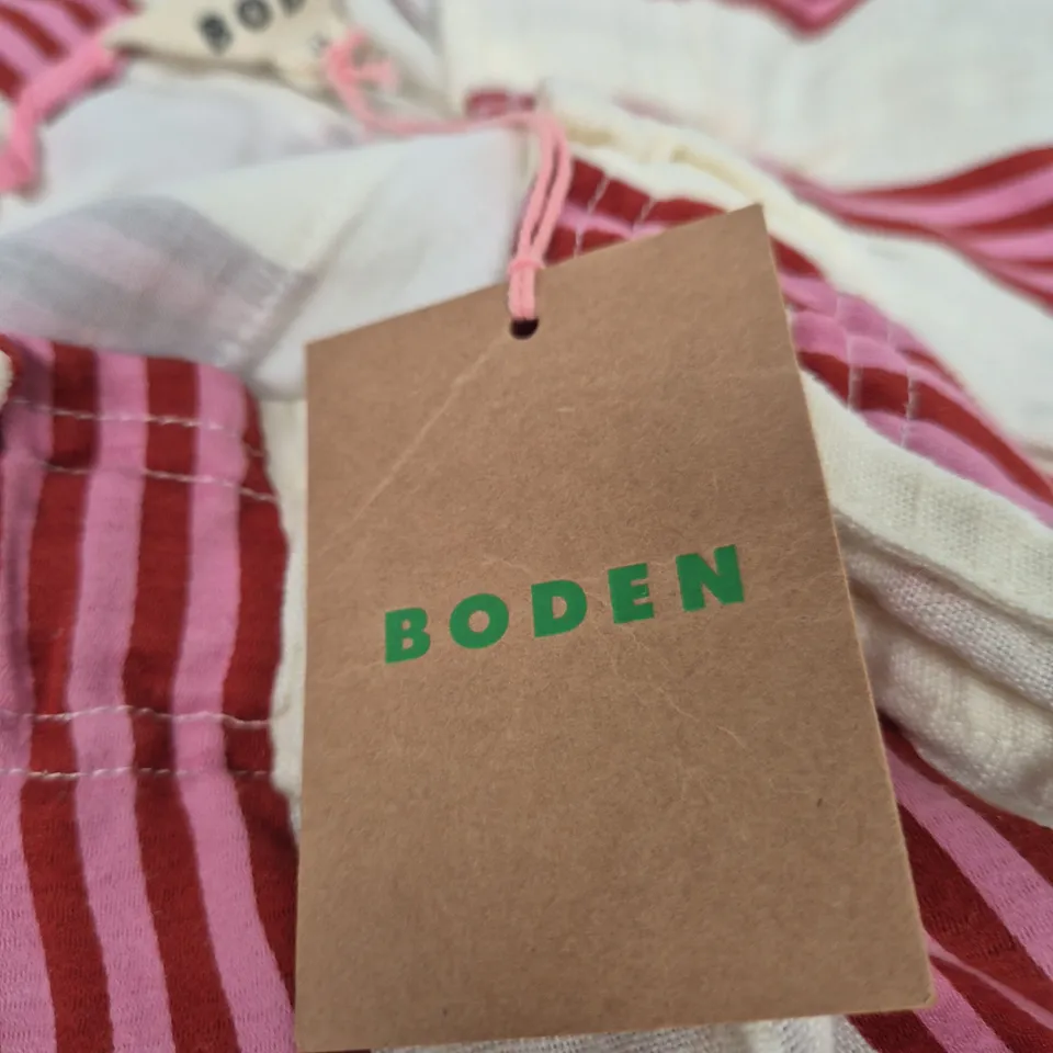 BODEN WOMEN'S STRIPED GARMENT – PINK & RED STRIPE, UK 8R