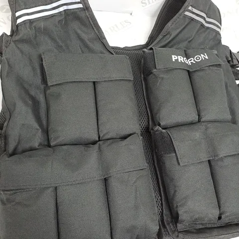 PROIRON WEIGHTED VEST IN BLACK - WEIGHT & SIZE UNSPECIFIED
