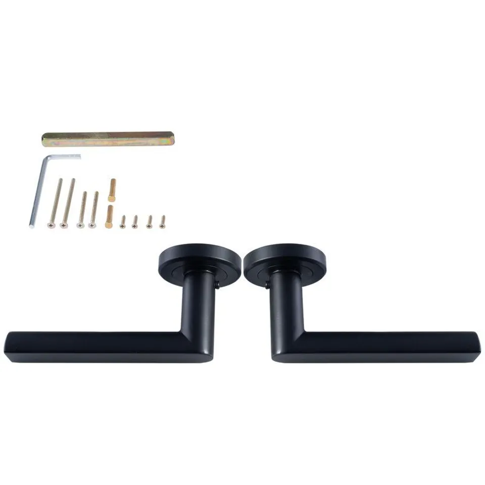 BOXED VALARIE PASSAGE DOOR HANDLE - MATTE BLACK
