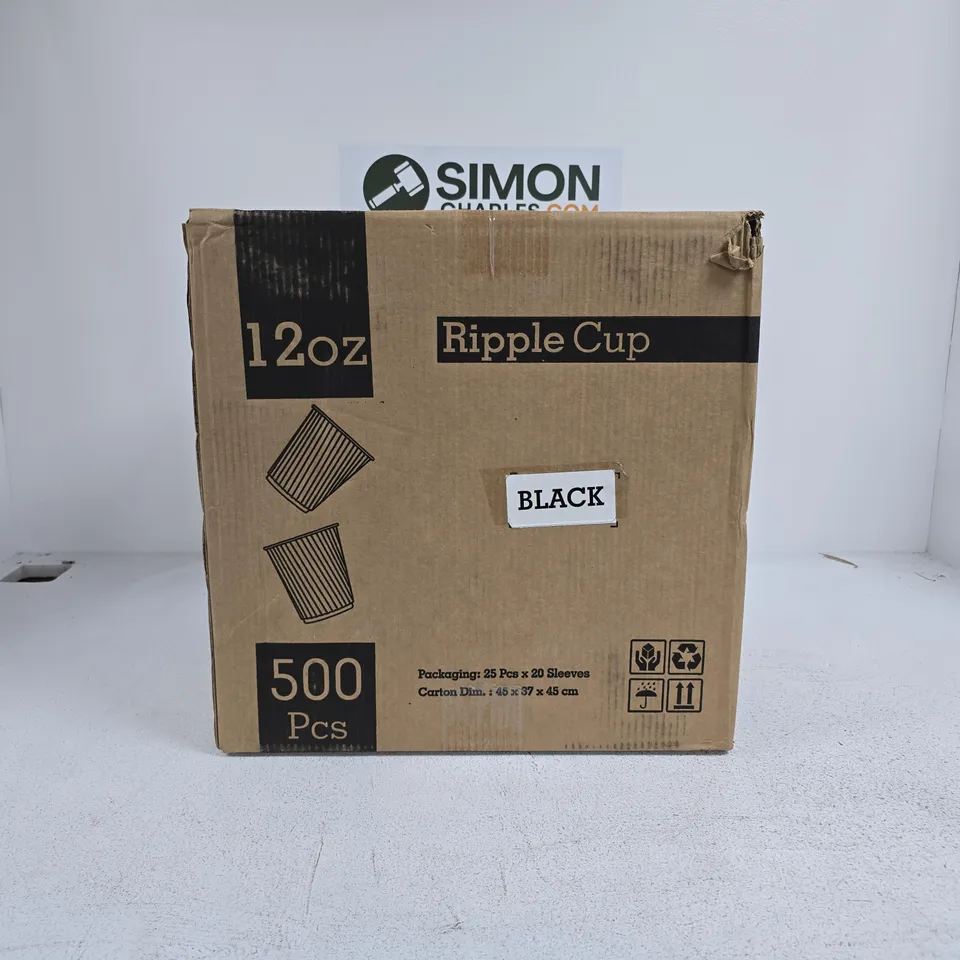 BOX OF APPROXIMATELY 500 120Z RIPPLE CUPS