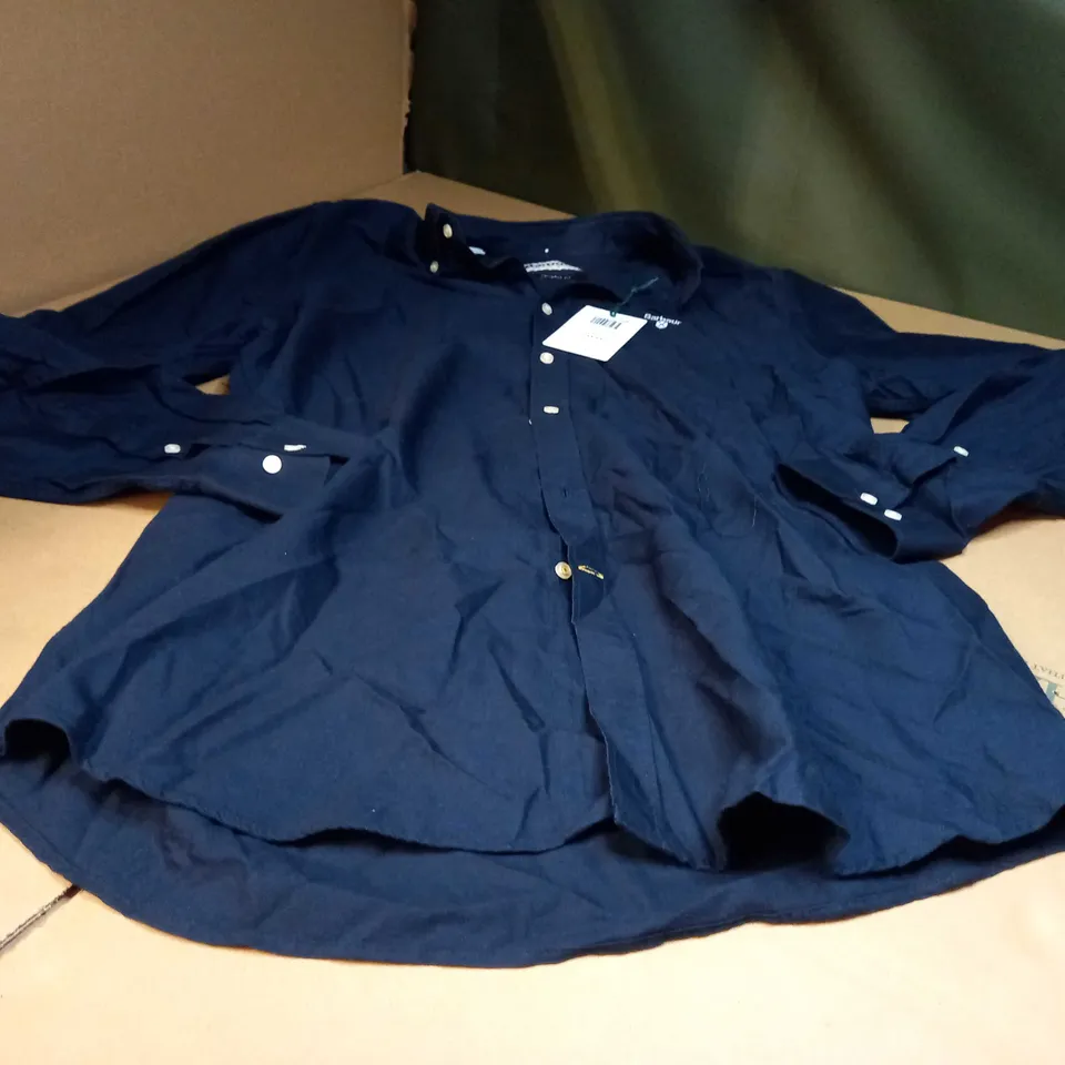 BARBOUR NAVY MENS SHIRT - LARGE