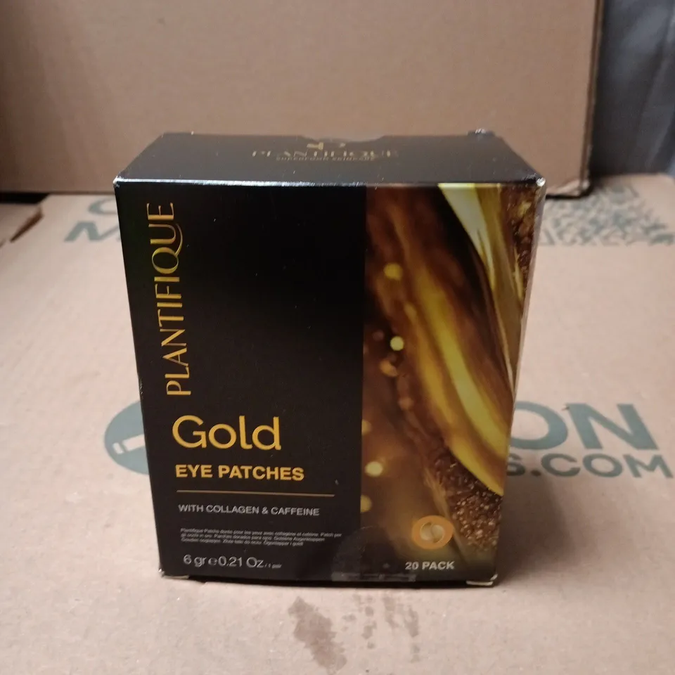 PLANTIFIQUE GOLD EYE PATCHES WITH COLLAGEN & CAFFEINE – 20 PACK 