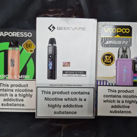 BOX OF APPROXIMATELY 20 ASSORTED VAPING ITEMS AND PRODUCTS TO INCLUDE VAPORESSO, GEEK VAPE, ETC