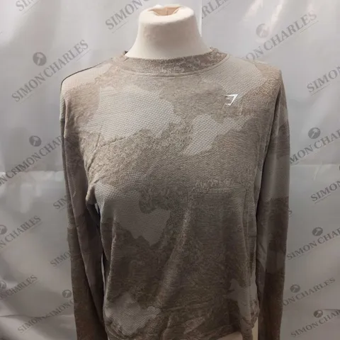 GYMSHARK LONG SLEEVE TRAINING SHIRT SIZE M