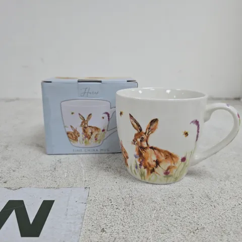 LESSER AND PAVEY THE LEONARDO COLLECTION "HARES" FINE CHINA MUG BOXED