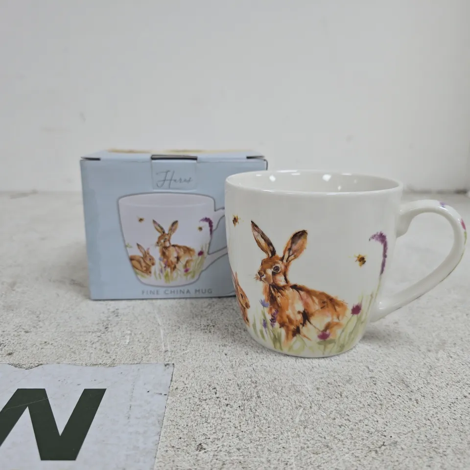 LESSER AND PAVEY THE LEONARDO COLLECTION "HARES" FINE CHINA MUG BOXED