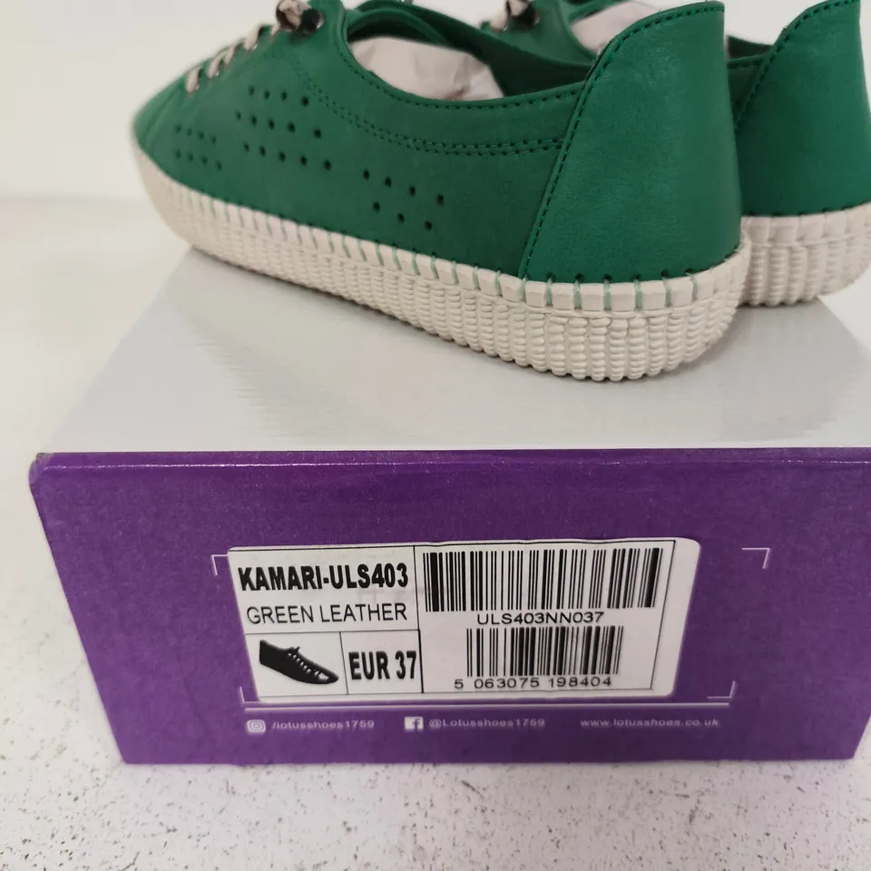LOTUS KAMARI-ULS403 GREEN LEATHER SNEAKERS – UK 4.5 (EU 37)
