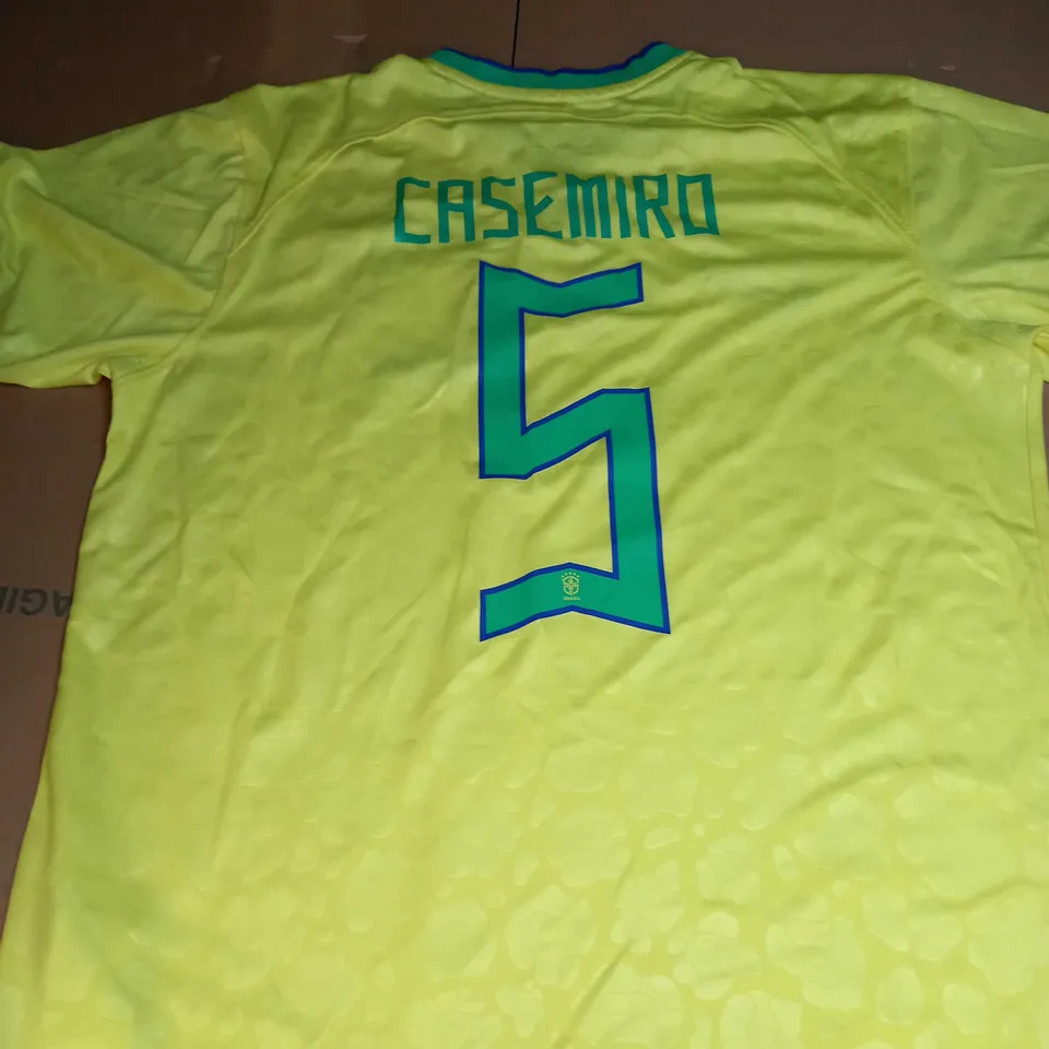 BRAZIL FC HOME SHIRT WITH CASEMIRO 5 SIZE L