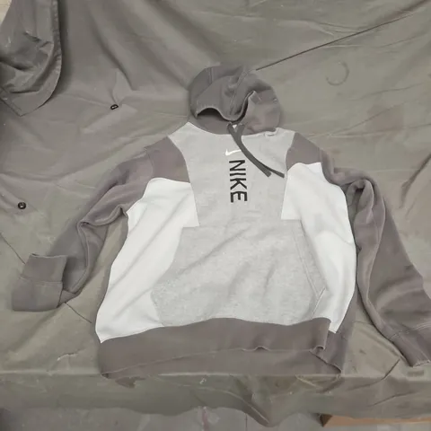 NIKE HOODIE – GREY/CHARCOAL, UK M (MEDIUM)